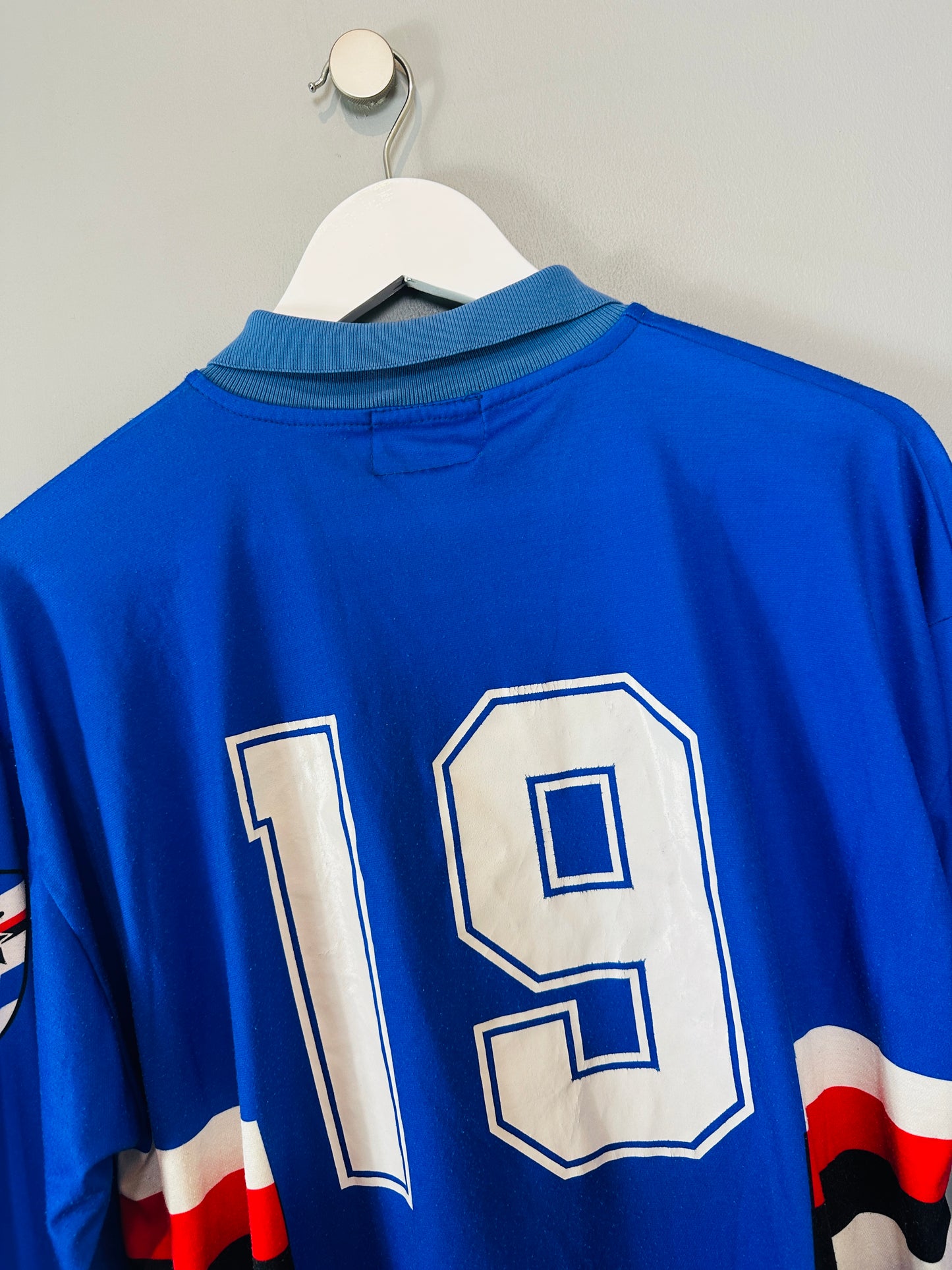 SAMPDORIA 1992/93 HOME SHIRT (XXL) ASICS (#19)