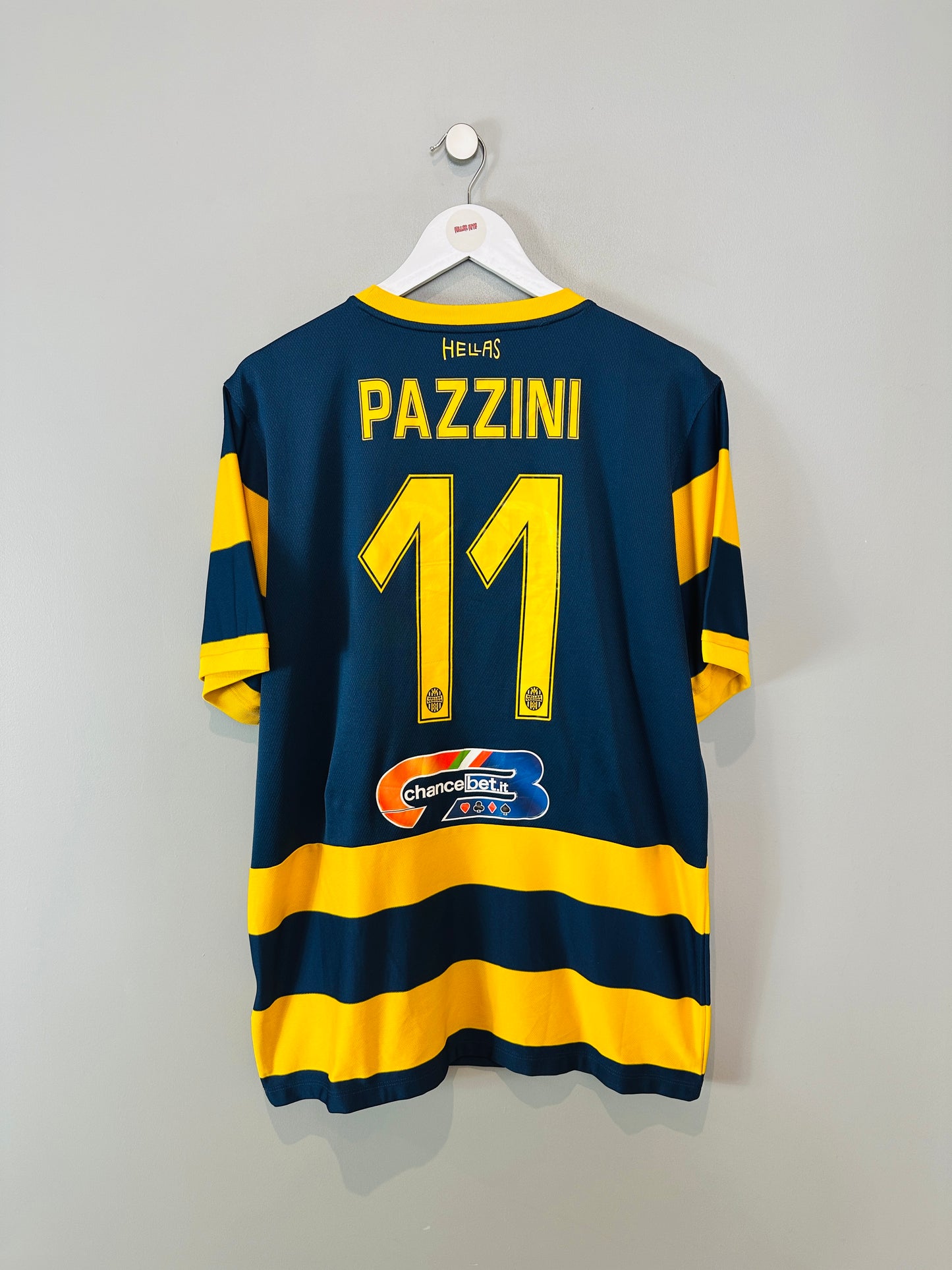 HELLAS VERONA 2016/17 HOME SHIRT (XL) NIKE (PAZZINI #11)