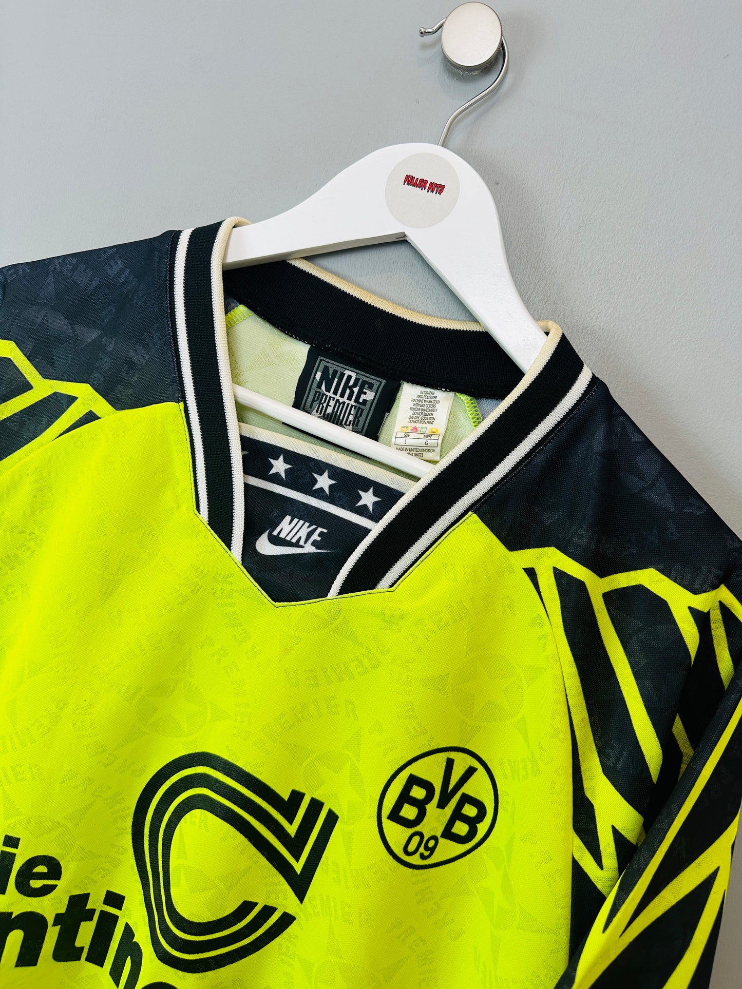 BORUSSIA DORTMUND 1994/95 HOME SHIRT (L) NIKE