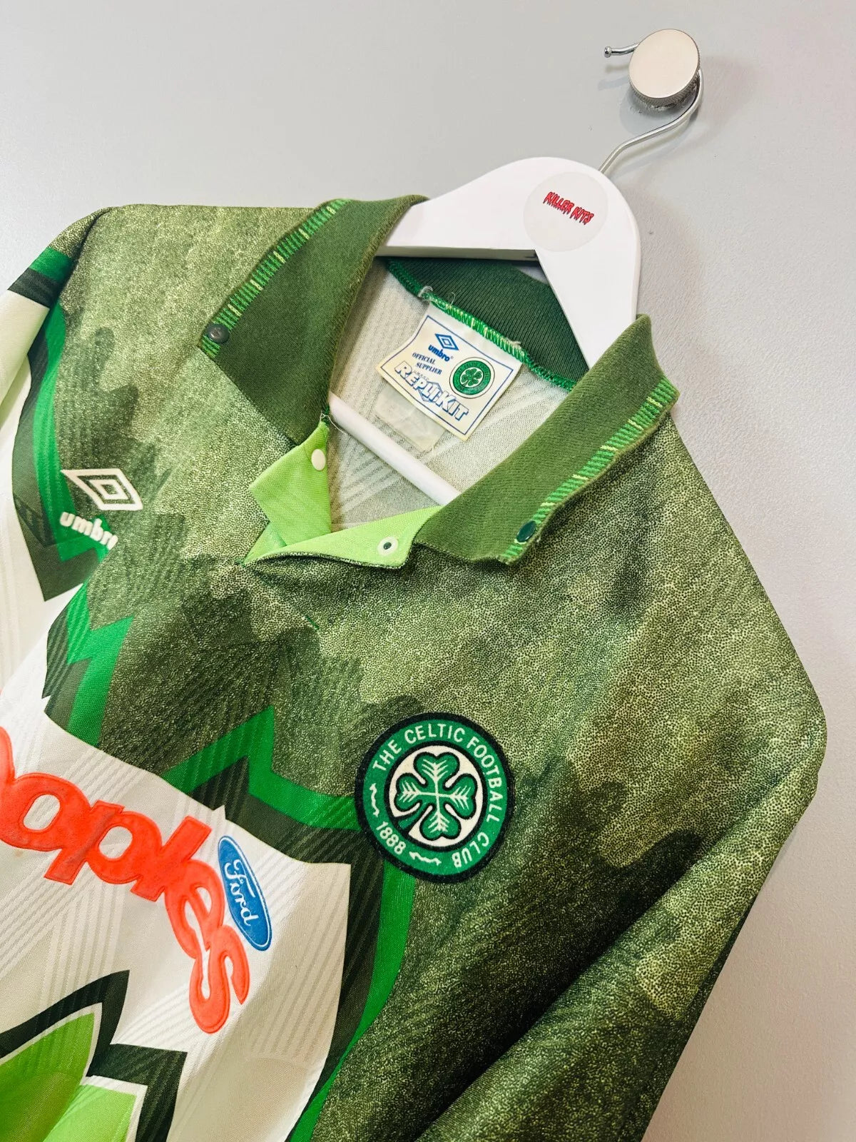 CELTIC 1991/92 AWAY SHIRT (L) UMBRO