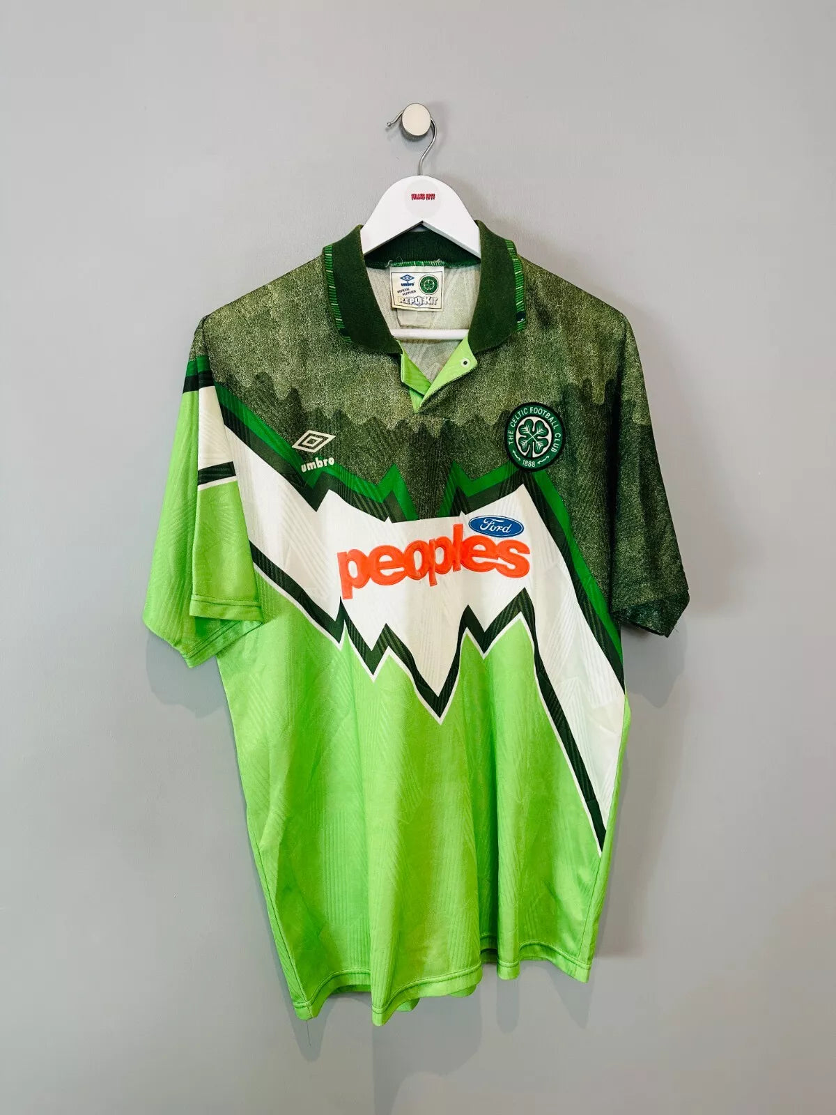 CELTIC 1991/92 AWAY SHIRT (L) UMBRO