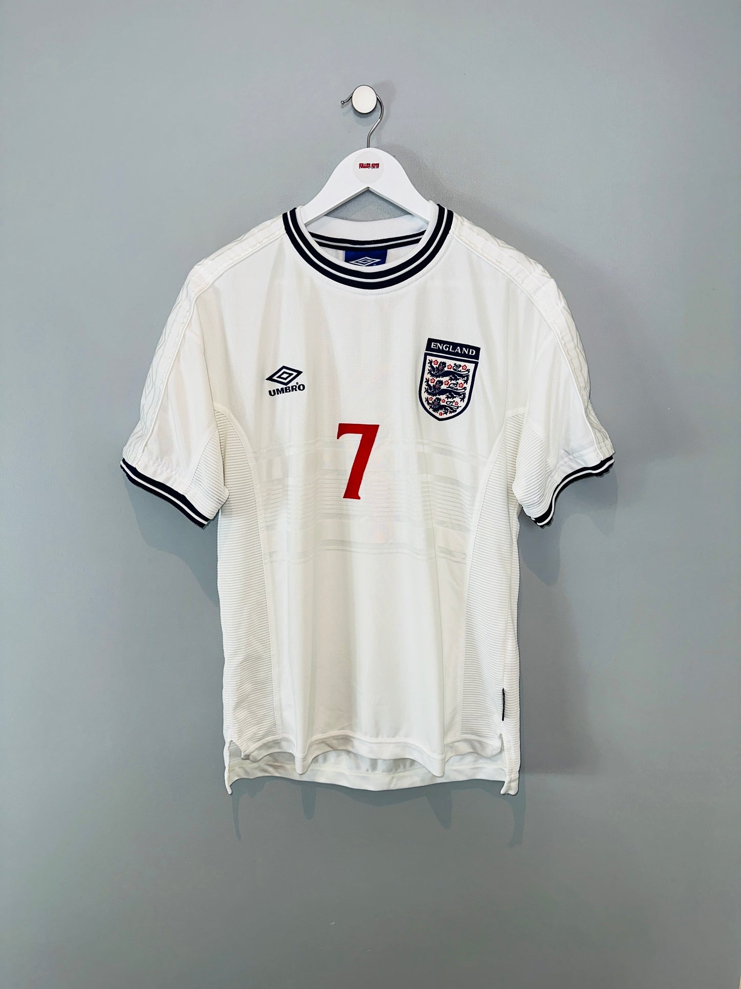 ENGLAND 1999/01 HOME SHIRT (M) UMBRO (BECKHAM #7)