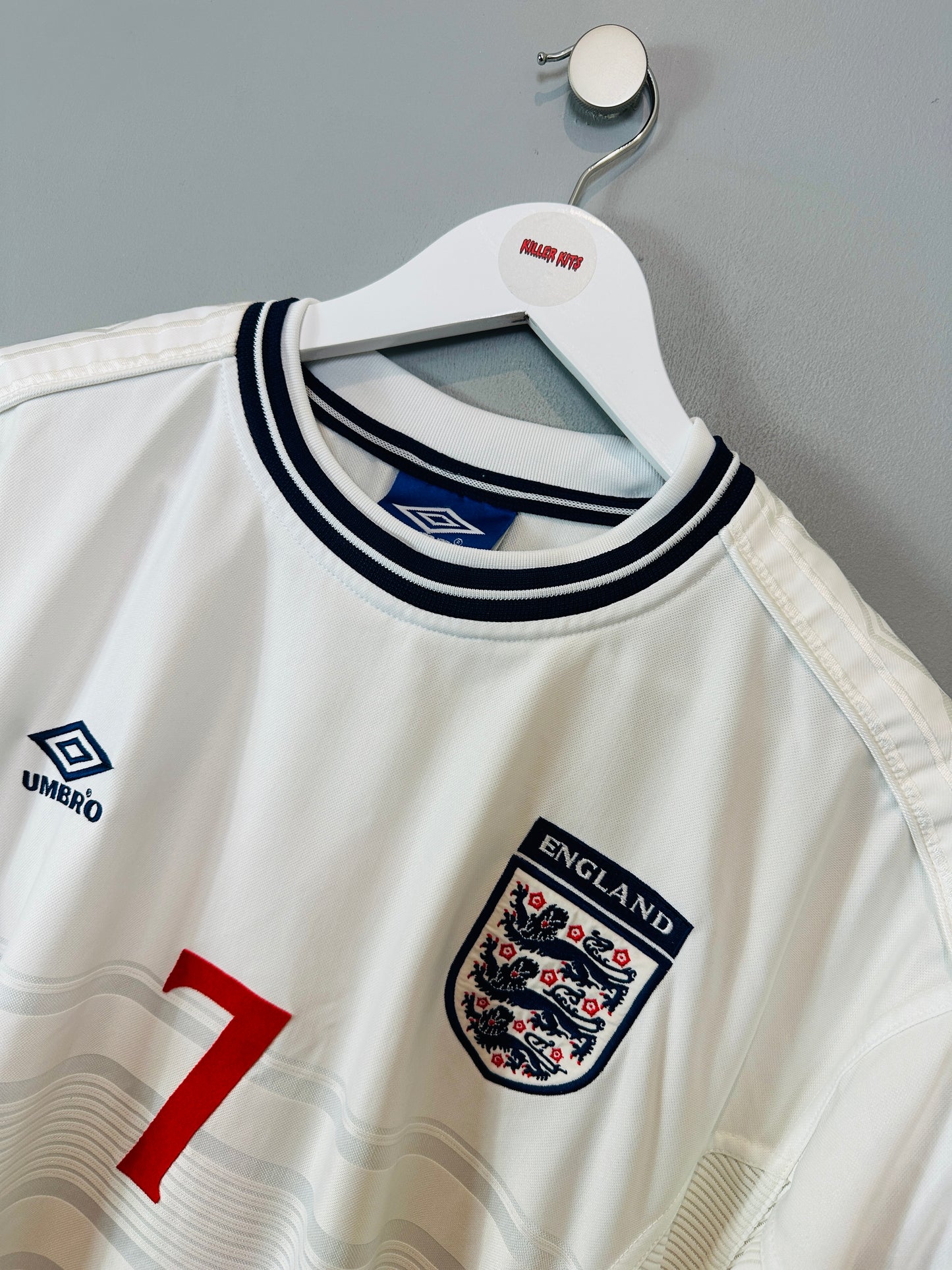 ENGLAND 1999/01 HOME SHIRT (M) UMBRO (BECKHAM #7)