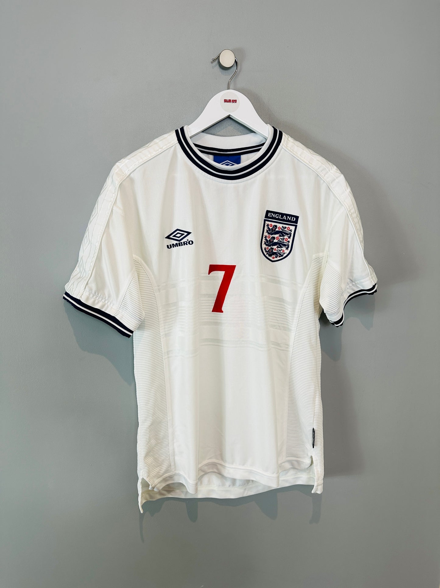 ENGLAND 1999/01 HOME SHIRT (M) UMBRO (BECKHAM #7)