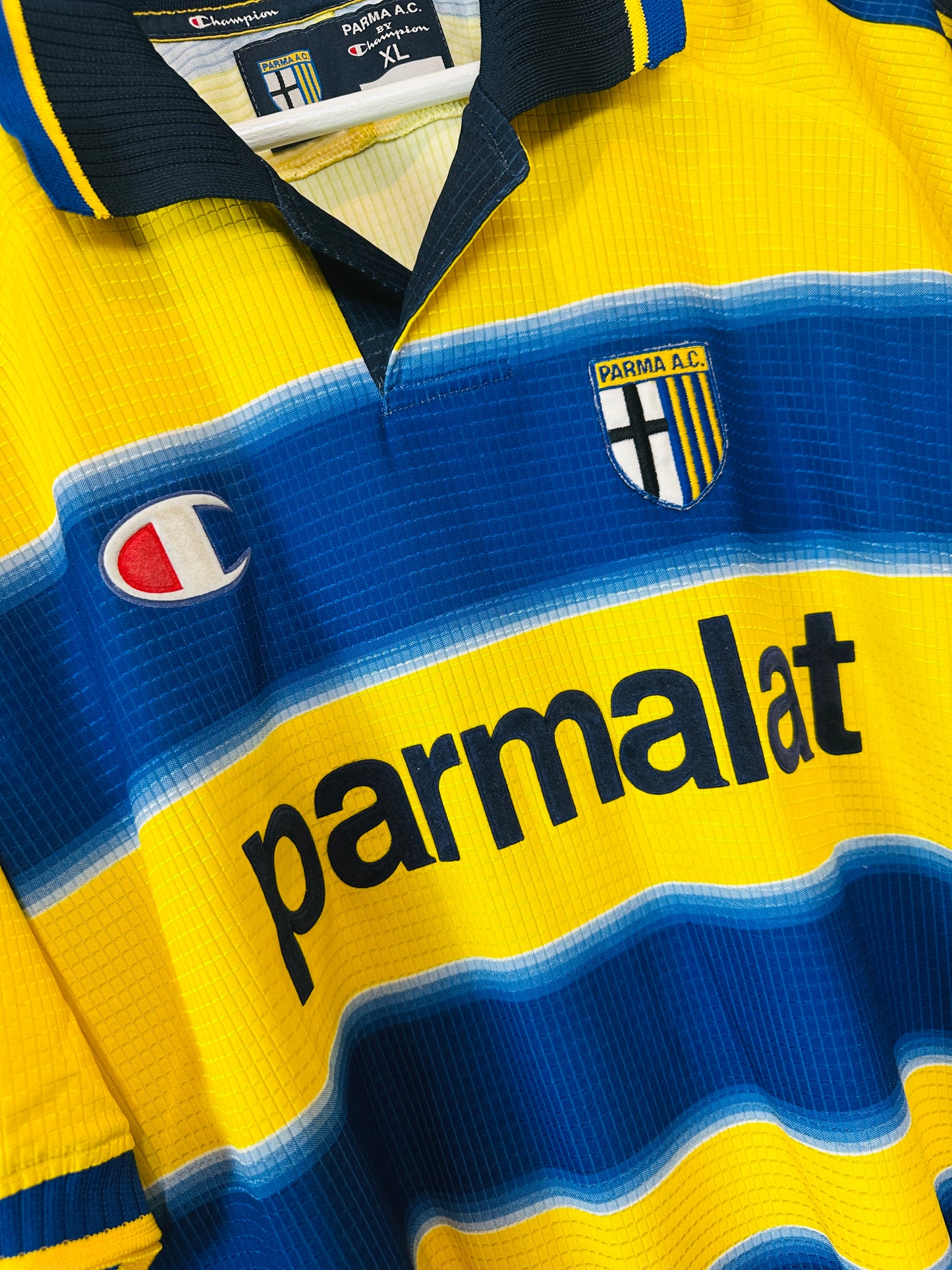 PARMA 1999/00 HOME SHIRT (XL) CHAMPION (MICOUD #15)