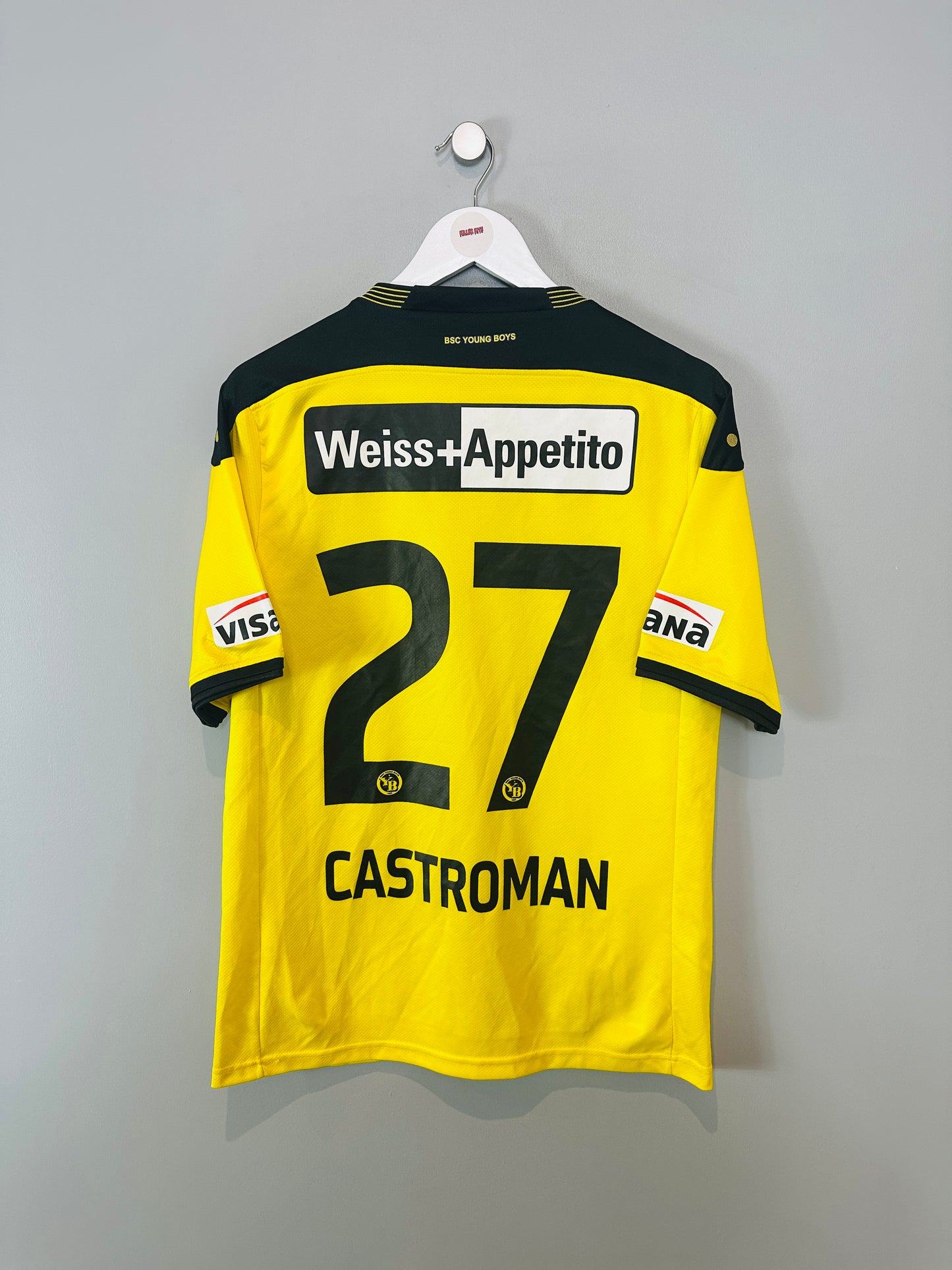 YOUNG BOYS 2013/14 HOME SHIRT (M) JAKO (CASTROMAN #27)