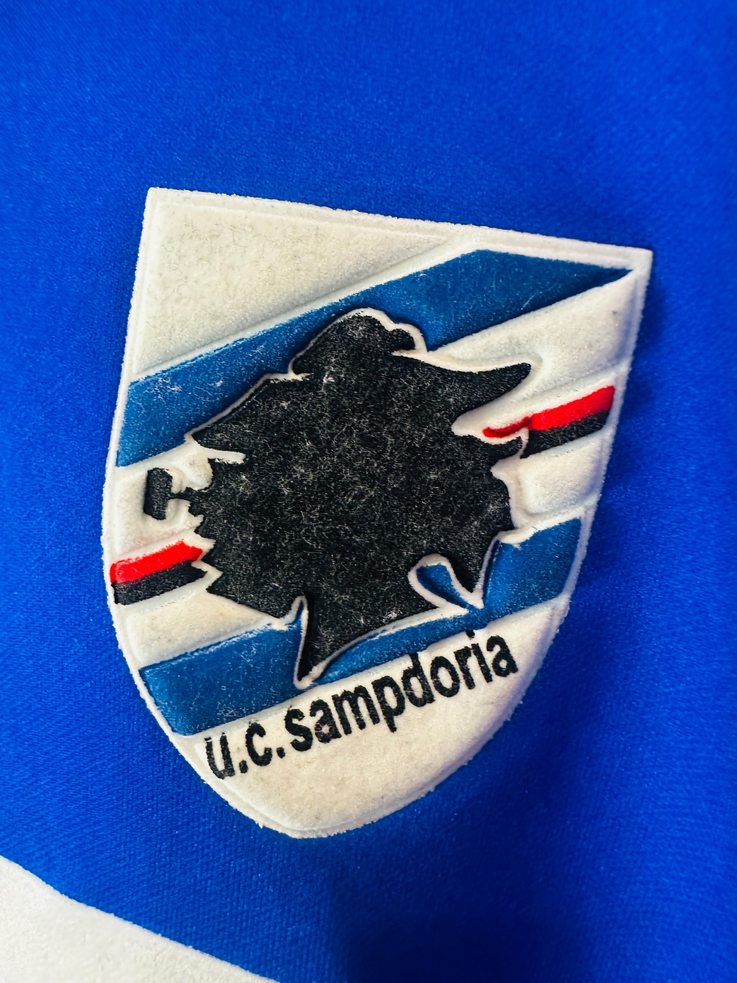 SAMPDORIA 2003/04 HOME SHIRT (L) ASICS (YANAGISAWA #13)