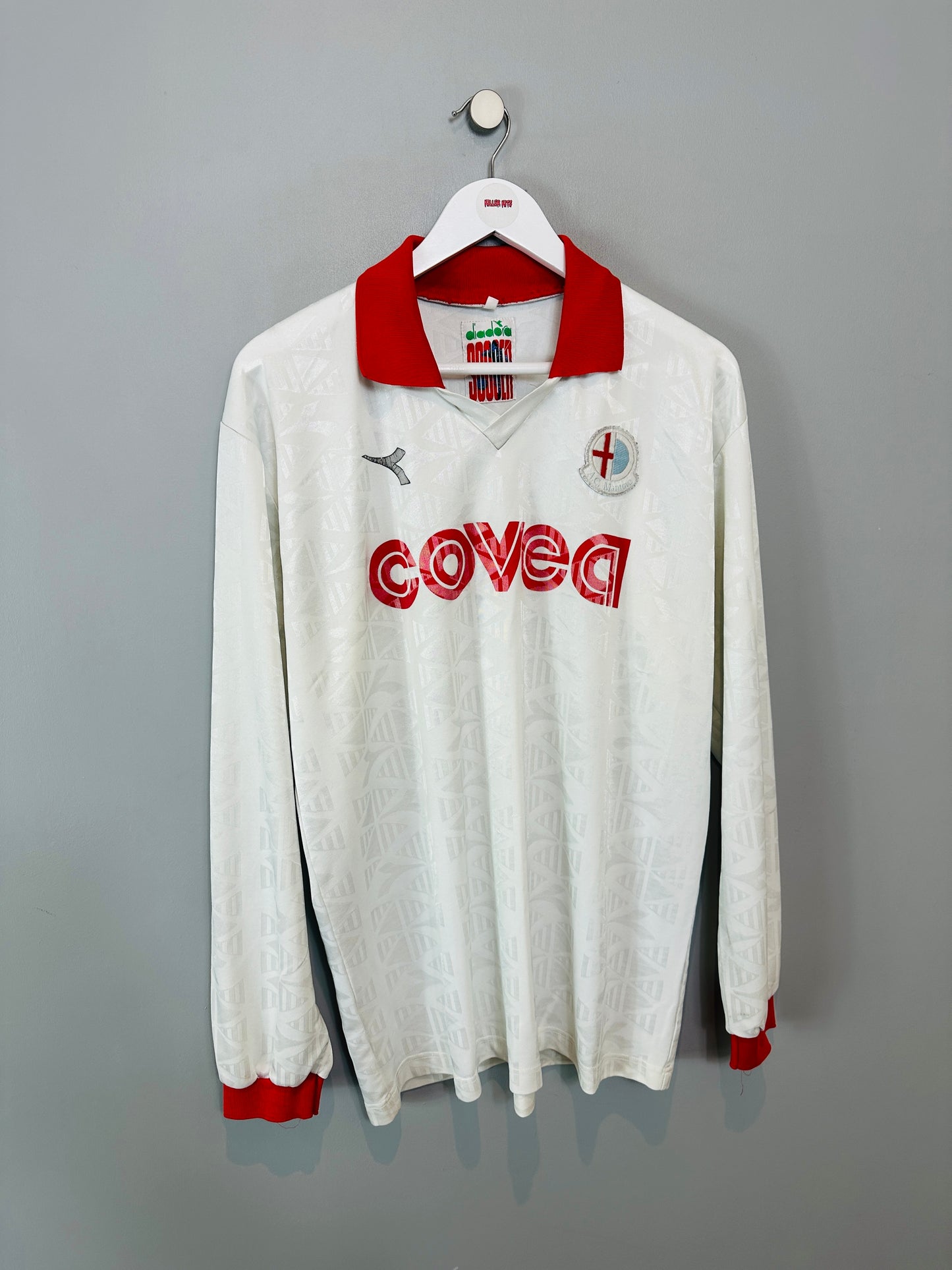 MANTOVA 1992/93 *MATCH WORN* AWAY SHIRT (L) DIADORA (#7)