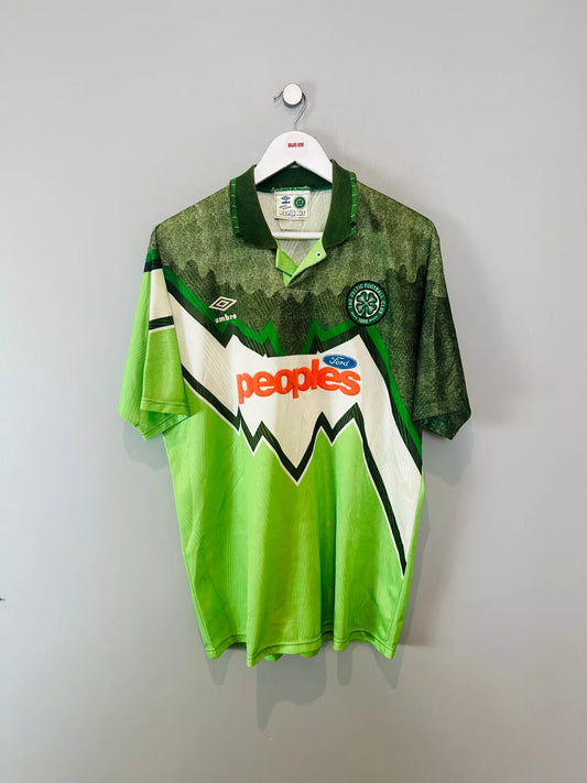 CELTIC 1991/92 AWAY SHIRT (L) UMBRO
