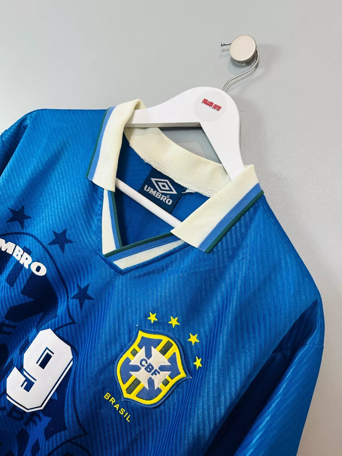 BRAZIL 1994/97 AWAY SHIRT (M) UMBRO (RONALDO #9)