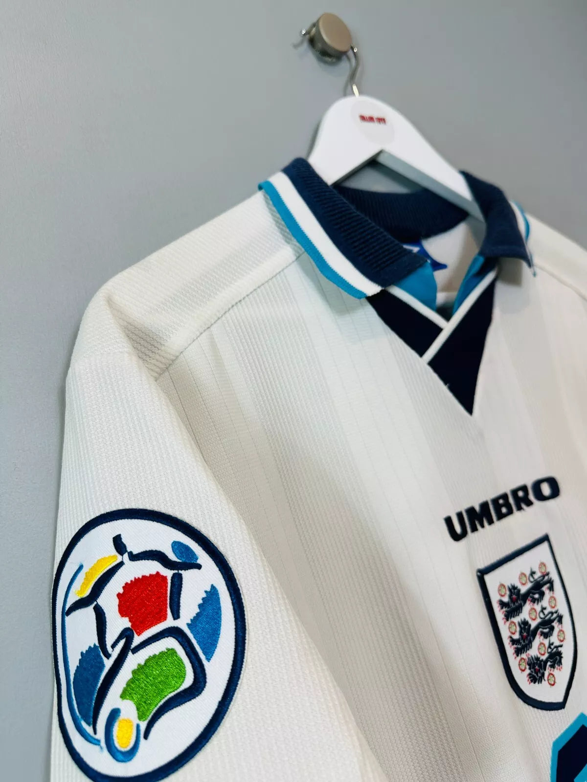 ENGLAND 1996 HOME SHIRT (M) UMBRO (GASCOIGNE #8)